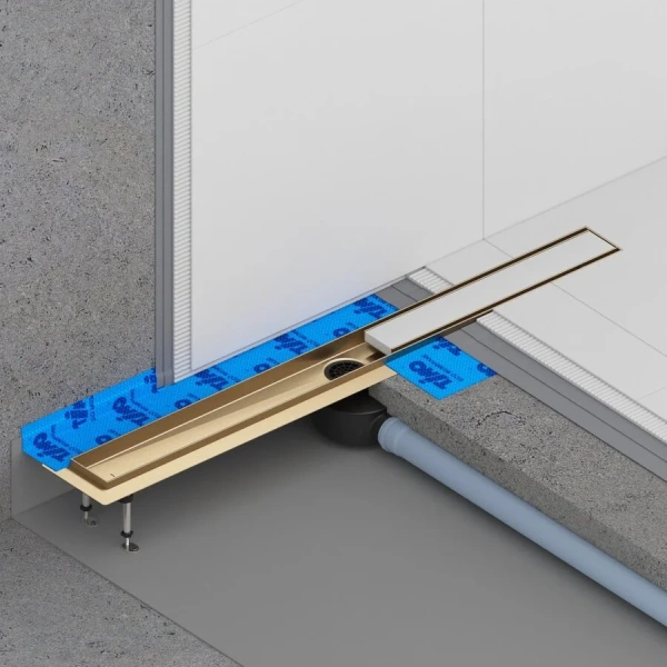 Душевой лоток Timo Drain Systems 90 см золото матовое - фото 4