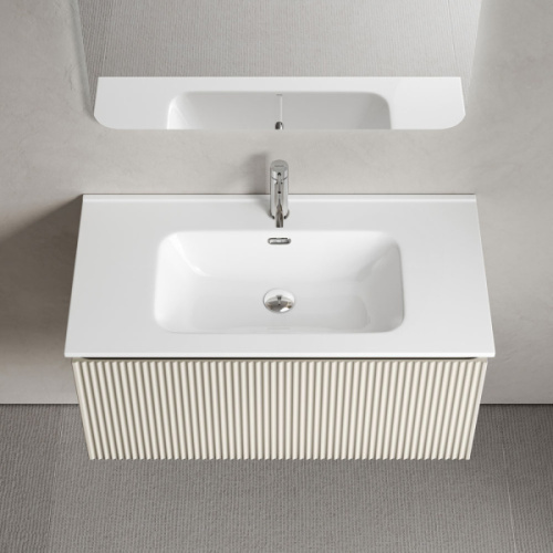 Тумба под раковину подвесная Sancos Snob R 1.0 90 см beige soft, 90 см - фото 6