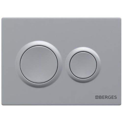 Клавиша смыва Berges Novum O2 матовый хром - фото 1