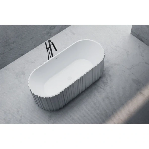 Ванна из искусственного камня Abber Stein 170x75 см овальная, без гидромассажа, большие - фото 6