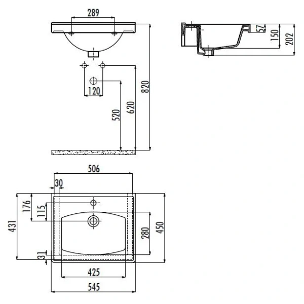 Раковина Creavit Sera 55 см белая - фото 2