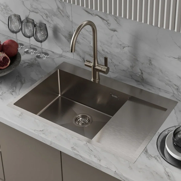 Мойка для кухни IDDIS Haze 78 см чаша справа - фото 4