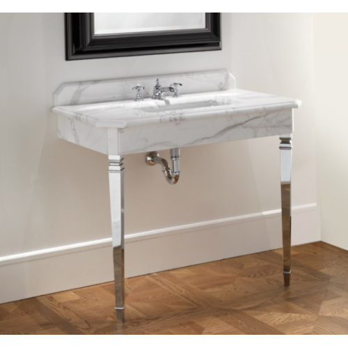 Консоль с мраморной столешницей, цвет хром, цвет мрамора Bianco Carrara, Devon&Devon Epoque, по запросу index_1 - фото 4