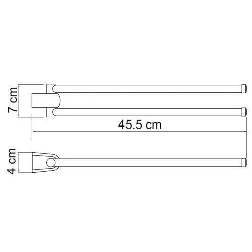 Полотенцедержатель WasserKRAFT Berkel двойной - фото 2