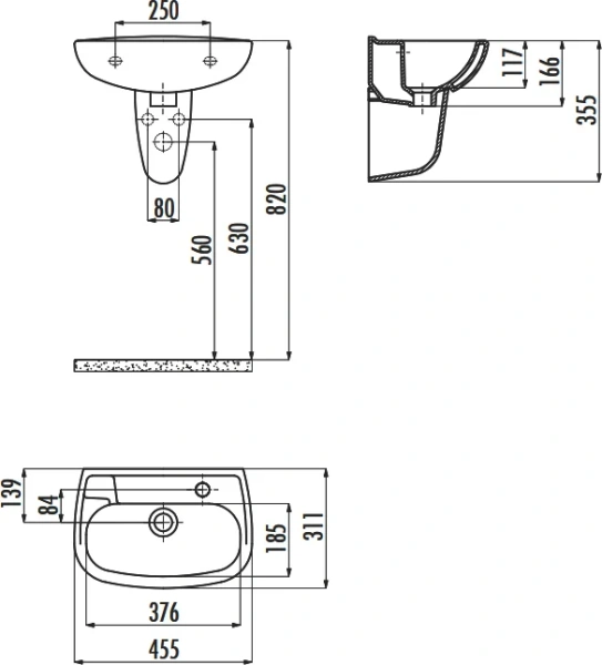 Раковина Creavit Trend 46 см белая - фото 3