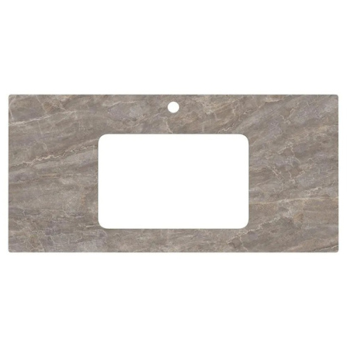 Столешница для встраиваемых снизу раковин Kerama Marazzi Plaza Classic 100 см Парнас пепельный лаппатированный - фото 3