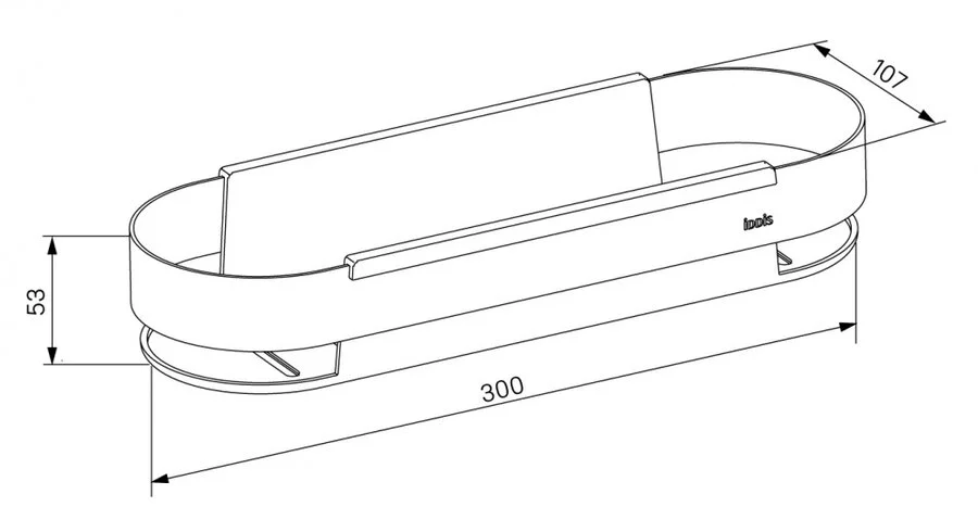 Полочка для ванной IDDIS нержавеющая сталь - фото 2
