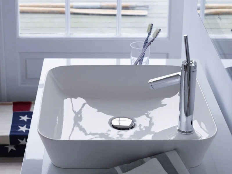 Раковина накладная Duravit Cape Cod 234046, в форме чаши, прямоугольной формы, плоская - фото 5