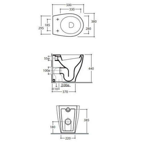 Схема, без бачка, со скрытым бачком - фото 3
