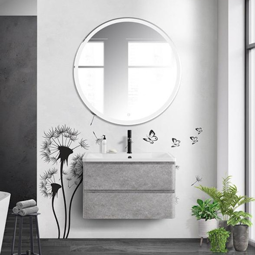 Тумба под раковину подвесная BelBagno Albano 80 см cemento verona grigio - фото 2