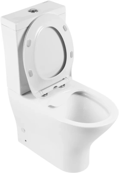 Унитаз компакт Belbagno Acqua BB340CPR безободковый, недорогие, безободковые, сиденье с микролифтом , с антивсплеском, компакт, низкие - фото 5