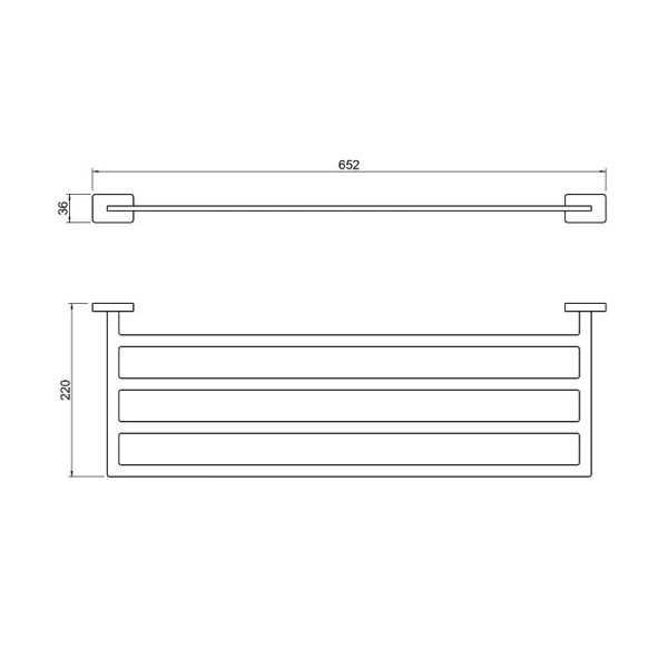 Полотенцедержатель Акватек Либра хром - фото 2