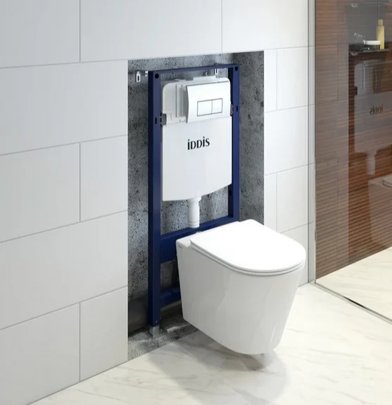 Унитаз с инсталляцией IDDIS Basic клавиша смыва хром - фото 3