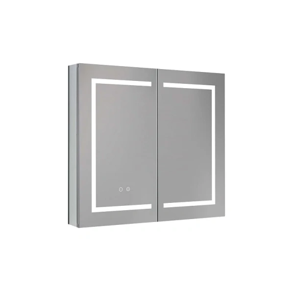 Зеркальный шкаф с подсветкой Акватек 80 см двухдверный - фото 1