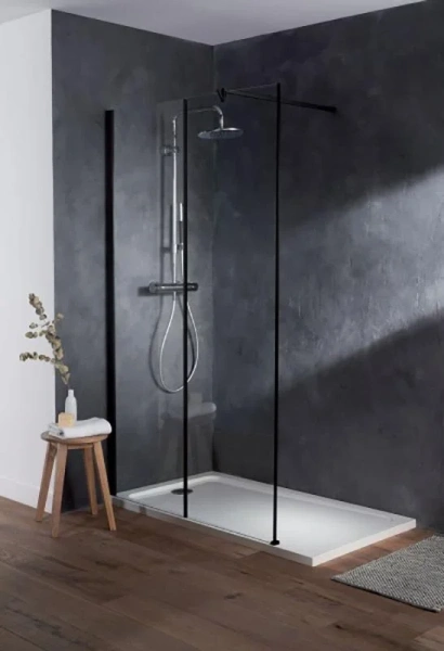 Душевая перегородка Jacob Delafon Serenity 120 см профиль чёрный матовый - фото 1