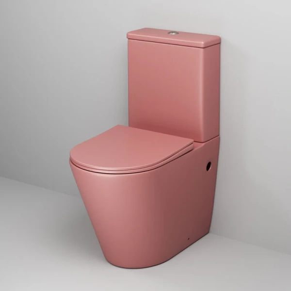 Унитаз компакт Grossman Color розовый матовый, безободковые, сиденье с микролифтом , с антивсплеском, компакт, низкие - фото 5