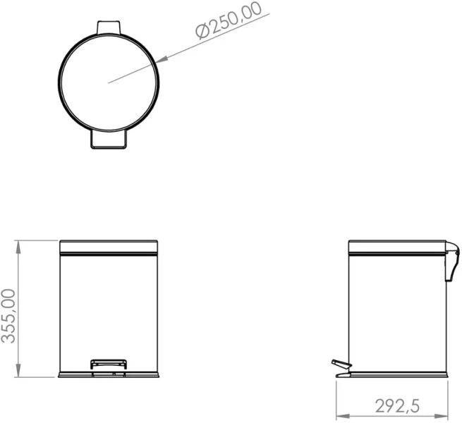 Мусорное ведро Berges хром, металлические - фото 4