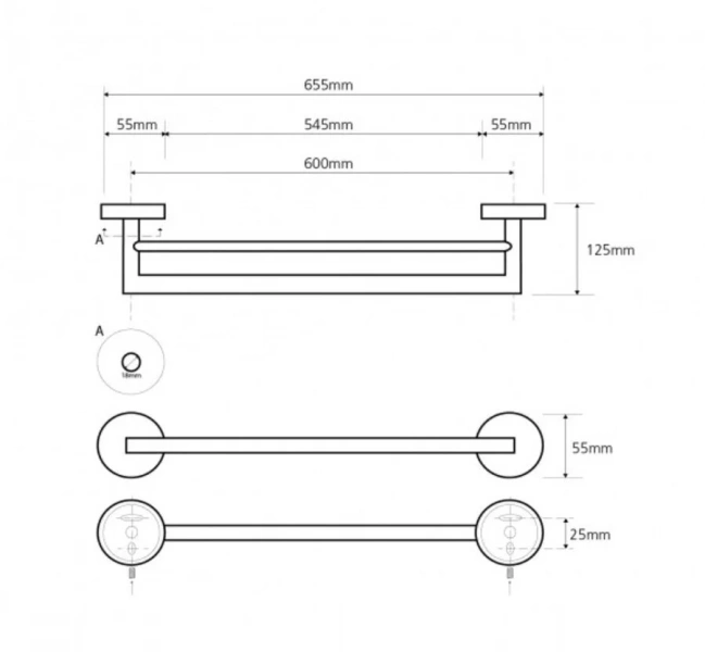 Полотенцедержатель Bemeta Neo матовый хром - фото 2
