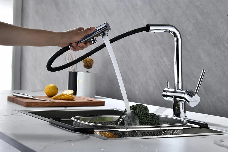 Смеситель для питьевой воды Paulmark Serpentine Se213222 с выдвижным изливом, с длинным изливом, c выдвижным изливом (лейкой), с двумя изливами - фото 7