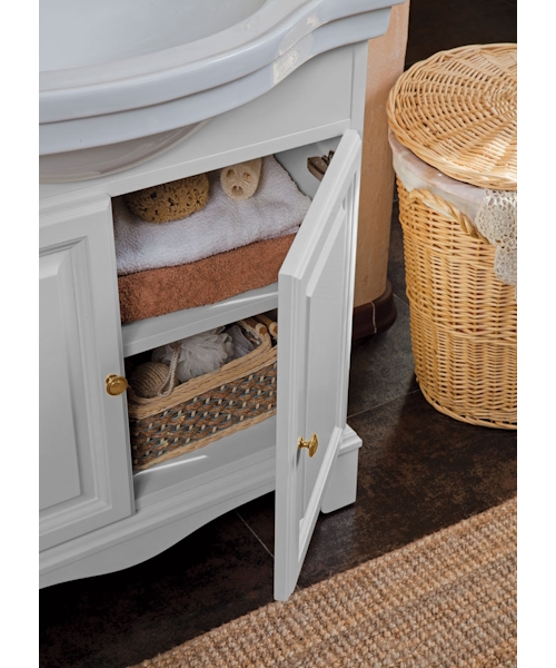 Тумба под раковину, цвет белый матовый, фурнитура золото, La Beaute Michel index_1 - фото 3