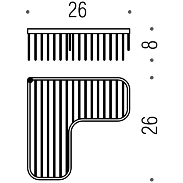 Полочка для ванной Colombo Angolari угловая, современные, hi-tech - фото 2