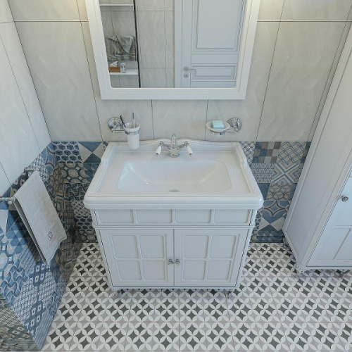 Тумба под раковину напольная Caprigo Borgo 80 см белая, классика, ретро - фото 3