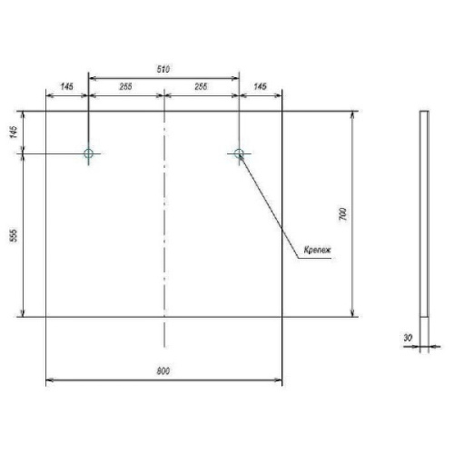 Зеркало с подсветкой Velvex Klaufs 80 см с led светильником - фото 4