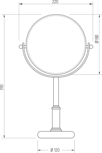 Зеркало Migliore Jerri 22 см хром, классические, ретро - фото 3