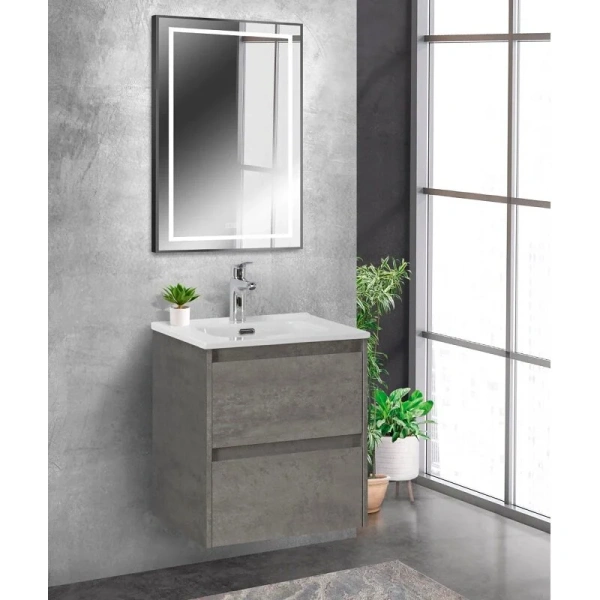 Зеркало с подсветкой BelBagno Kraft 50 см черное, современные, hi-tech - фото 3