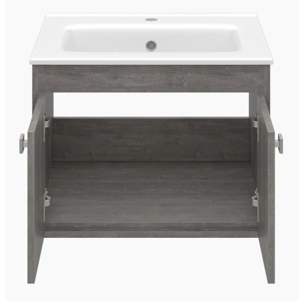 Тумба под раковину подвесная Misty Пайн 70 см дуб уайт-ривер - фото 4