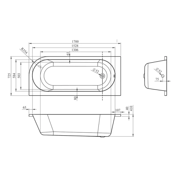 Ванна акриловая Lavinia Boho Art II 170x72.5 см левая, белые - фото 8