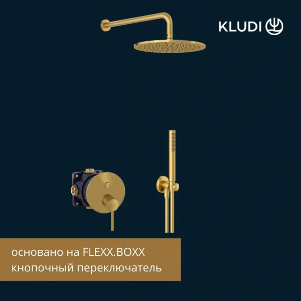Душевой комплект Kludi Bozz золото брашированное - фото 4