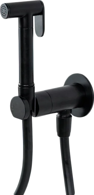 Гигиенический душ со смесителем Cezares Leaf черный матовый - фото 1