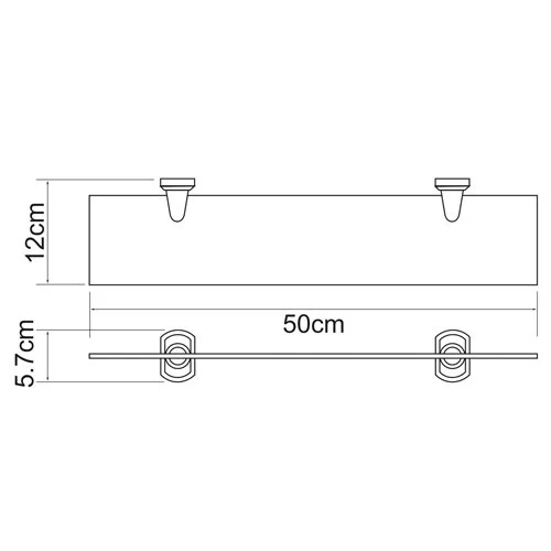 Полочка для ванной WasserKRAFT Oder хром - фото 2