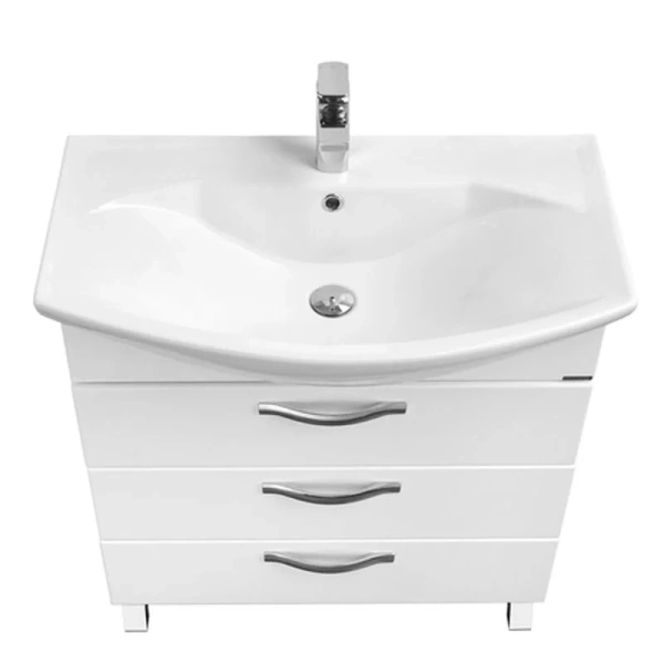 Тумба под раковину напольная Акватон Ария Н 65 см белая, современная, hi-tech - фото 3