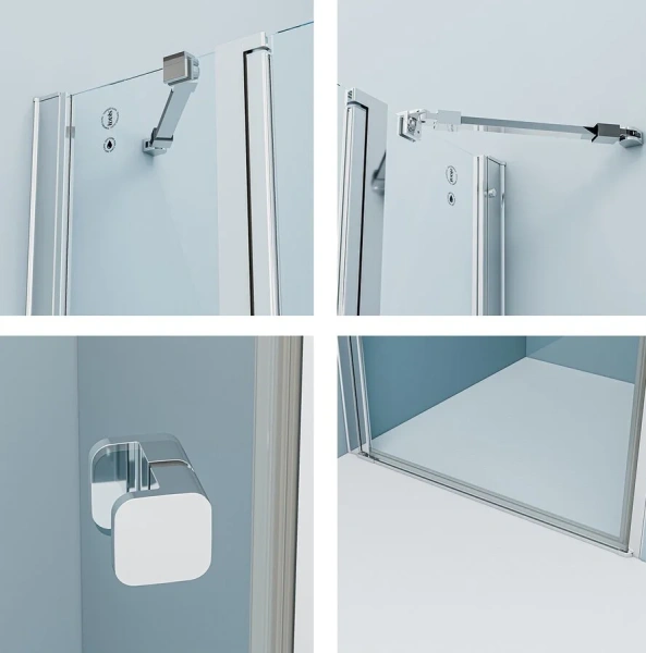 Душевая дверь в нишу IDDIS Ray 110 см стекло прозрачное - фото 3