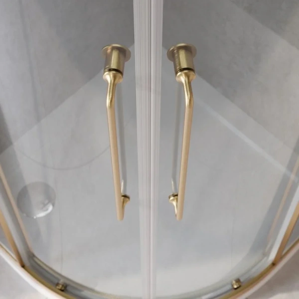 Душевой уголок Cezares Relax 120x90 см профиль брашированное золото стекло прозрачное - фото 4