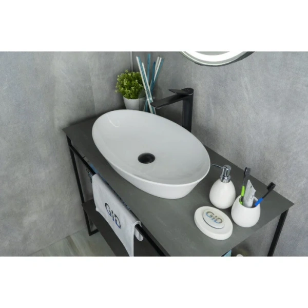 Раковина GID Lago N9397 61 см белая - фото 3