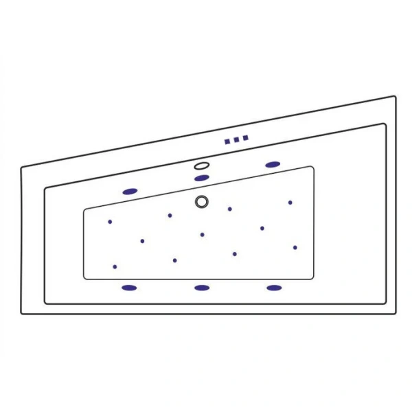 Ванна гидромассажная Excellent Sfera Relax 170 x 100 см, левая, белый/золото, WAEX.SFL17.RELAX.GL - фото 3