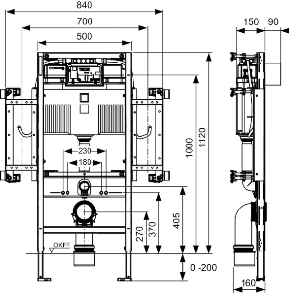 Инсталляция для унитаза Tece TECEprofil с бачком, в наличии - фото 3