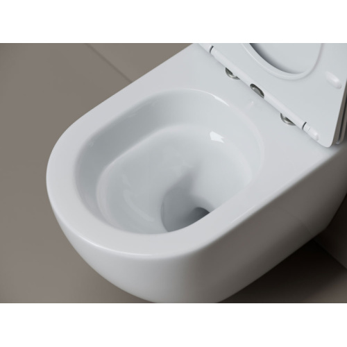 Унитаз подвесной Ceramicanova Mia белый, с горизонтальным, прямым выпуском, с прямым выпуском - фото 7