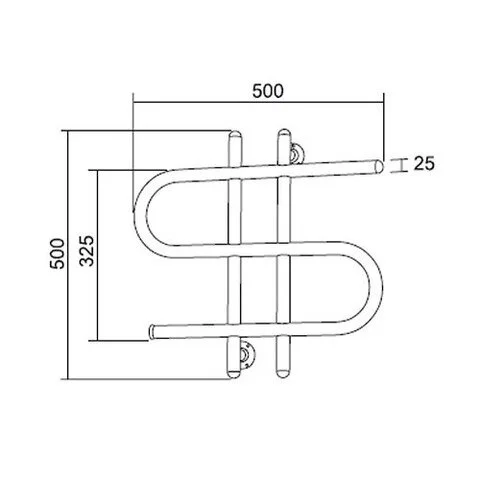 Полотенцесушитель электрический цвет:хром Margaroli 612 - фото 2