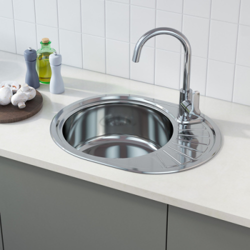 Мойка для кухни IDDIS Suno 60 см чаша слева полированная, врезные - фото 2