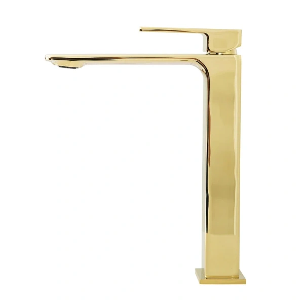 Смеситель для раковины BelBagno Luce без донного клапана золото - фото 3
