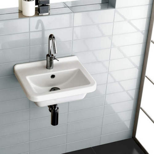 Раковина Hatria Erika Pro YXBJ01 45х40 см, прямоугольной формы, тюльпан - фото 5