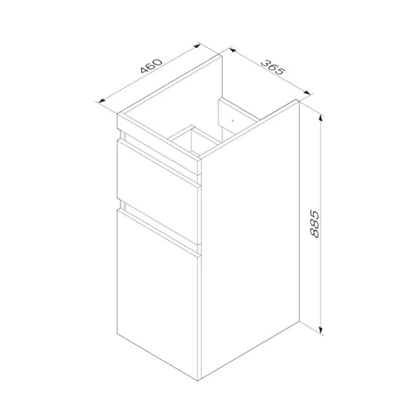 Тумба с раковиной напольная AM.PM X-Joy 40 см с двумя ящиками M85AFSX0402WG - фото 2
