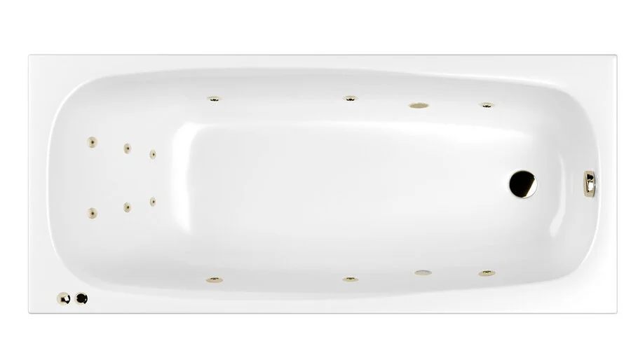 Ванна гидромассажная Whitecross Layla Smart, 180 х 80 см, увеличенная толщина акрила, усиленная армировка, белый/бронза, 0102.180080.100.SMART.BR - фото 1