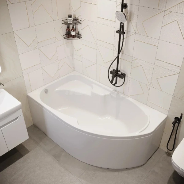 Ванна акриловая Diwo Сочи L/R 170 x 95 см, с каркасом, цвет белый, левая/правая, Щ0000055217/Щ0000055218/Щ0000055243, белые - фото 7