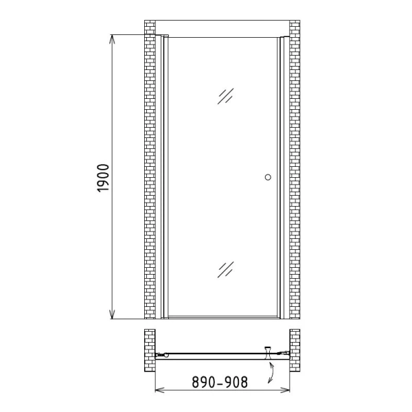 Душевая дверь Gemy New Rockcoco 90 - фото 2