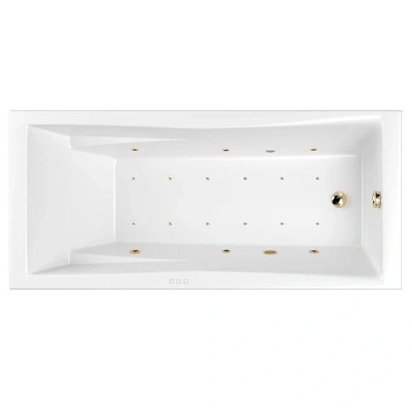 Ванна гидромассажная Whitecross Palace 0104.170075.100.RELAX.GL, 170 x 75 см, форсунки золото - фото 1